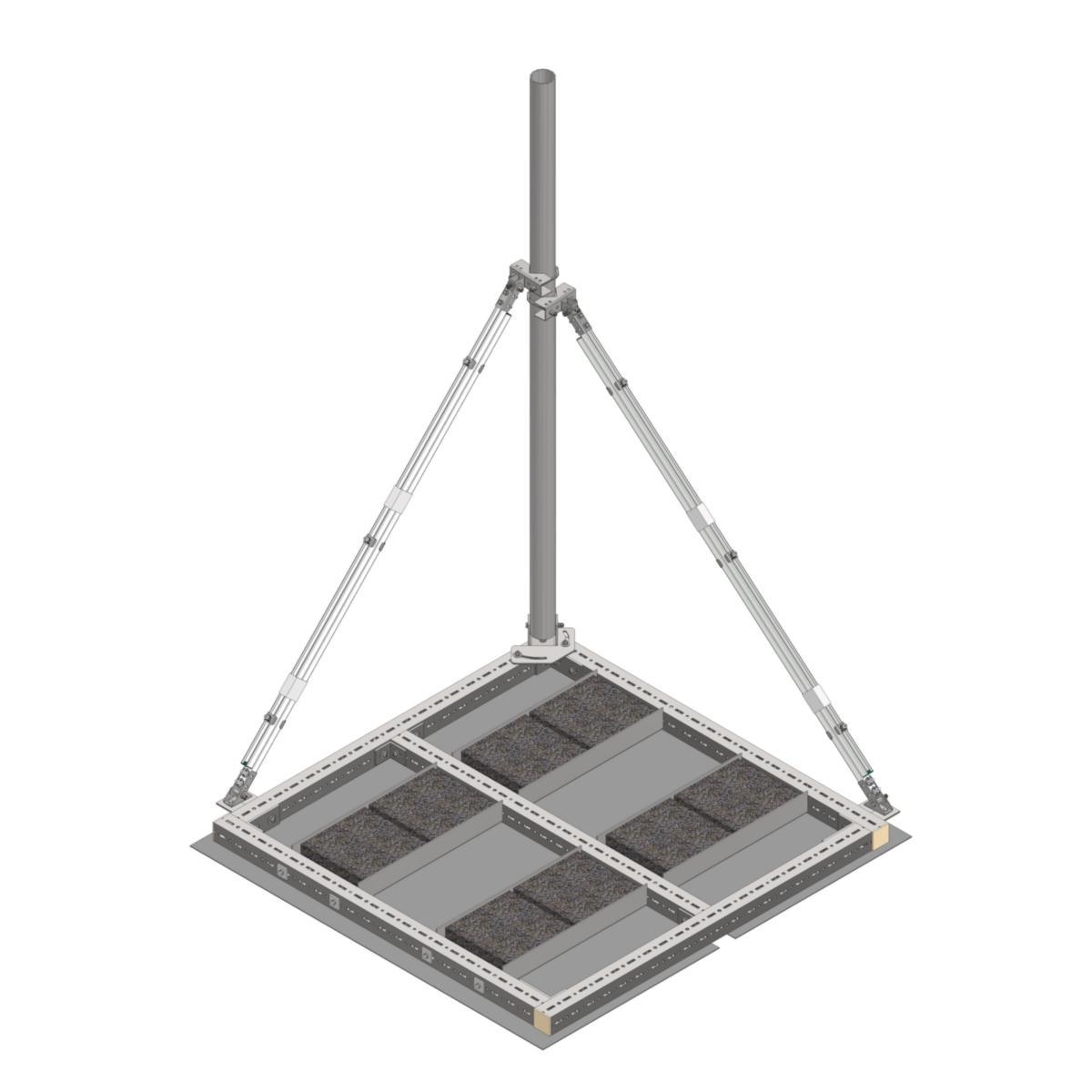 Fristående antennbärare 2.0 utan parallellfäste - TAKSTÄLLNING 2100X2100