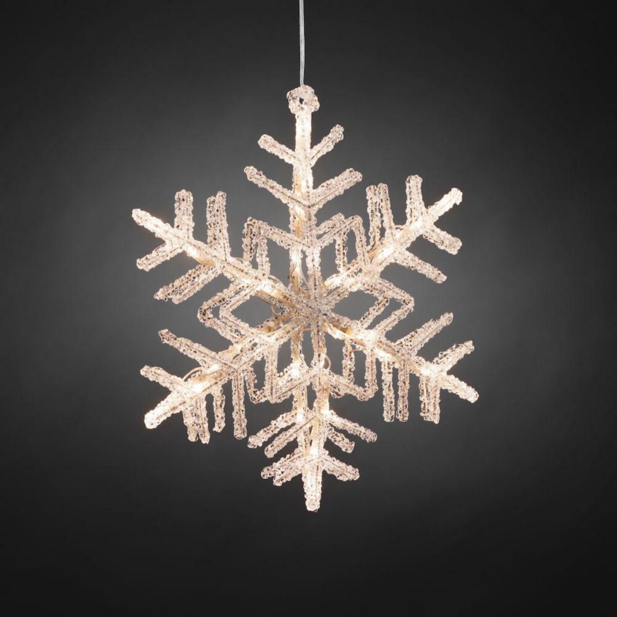 Snowflake - Snöflinga 30cm vvita LED 