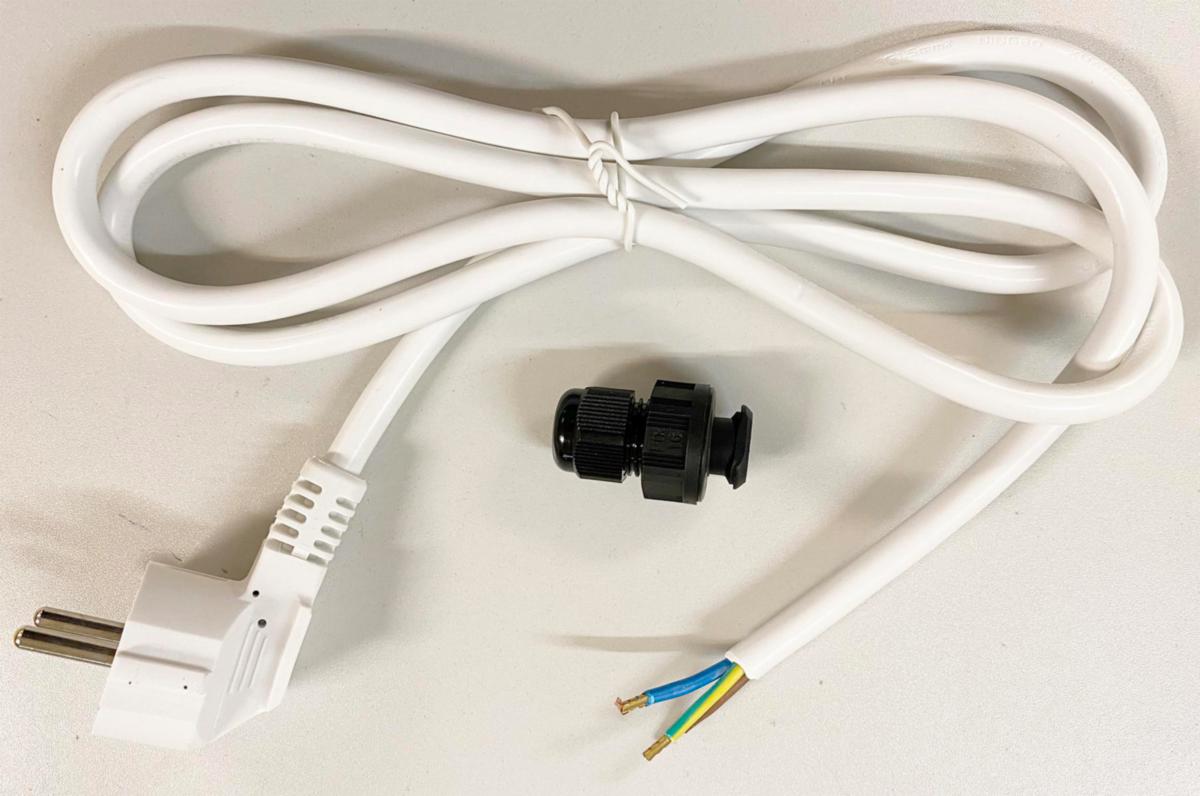 Sladdställ med dragavlastare ojordad, 1,5m - SLADDST M DRAGAVL OJORDAD1,5M