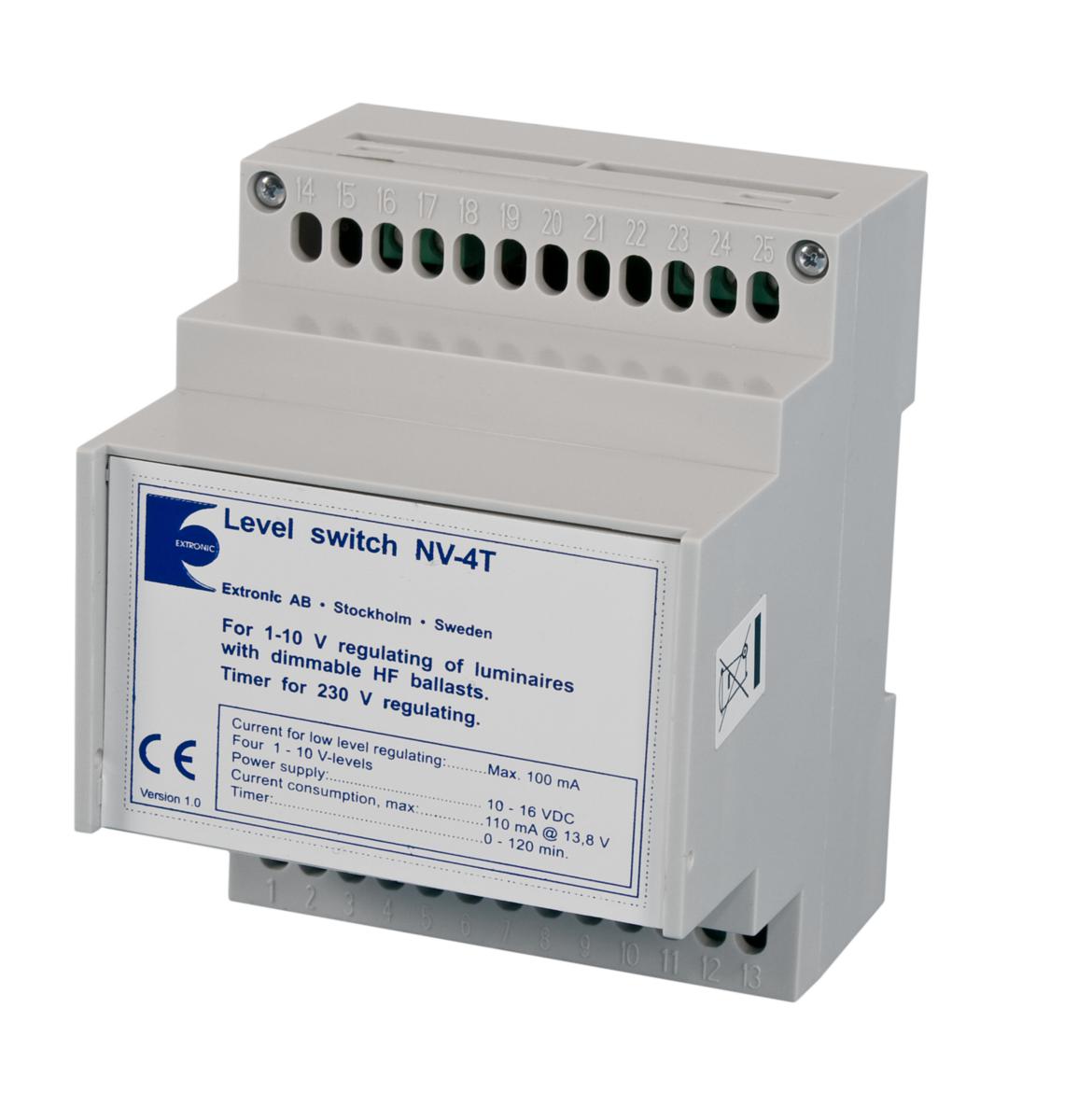 Nivåväljare NV-4T, Extronic - NIVÅVÄLJARE 1-10V OCH TIMER NV4-T