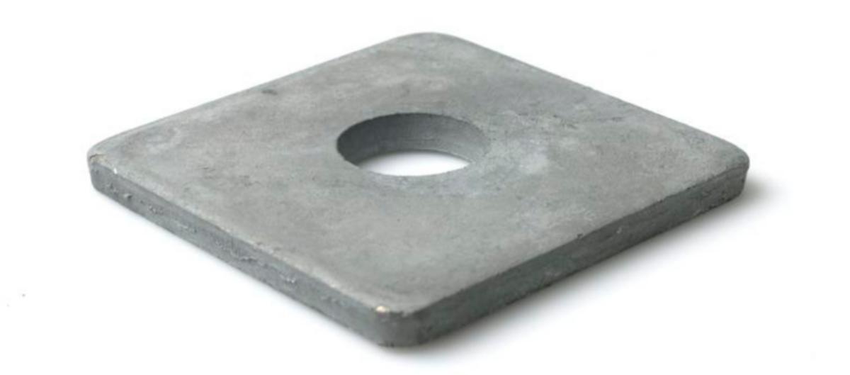 Fyrkantsbricka S4B varmförzinkad, DIN 436 - FYRKANTSBRICKA S4B FZV M6 7X20X2 DIN 436 100/FRP