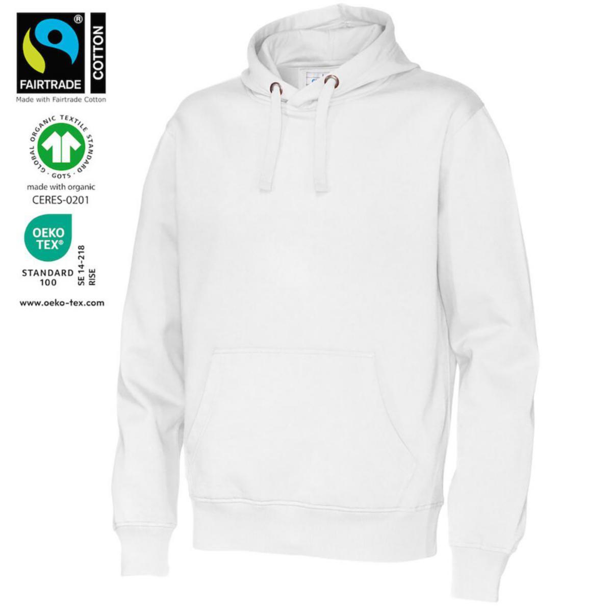 Hoodtröja Cottover 141002 - HOODTRÖJA HOOD MAN WHITE 3XL