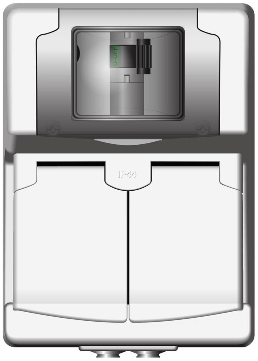 Wall outlet BodyProtector with automatic personal protection device. - BODYPROTECTOR 10A/30MA W 470504