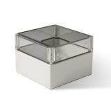 Kapsling Cubo S, med grått lock släta sidor