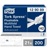 HANDDUK TORK XPRESS ADVANC H2 SPOLBAR VIT, 25,5X21CM.200/FRP