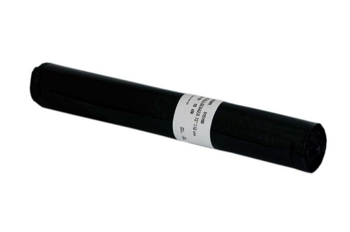 Sopsäck återvunnen plast - SOPSÄCK PLAST 125L SVART REGRANULERAD 10ST/RLE