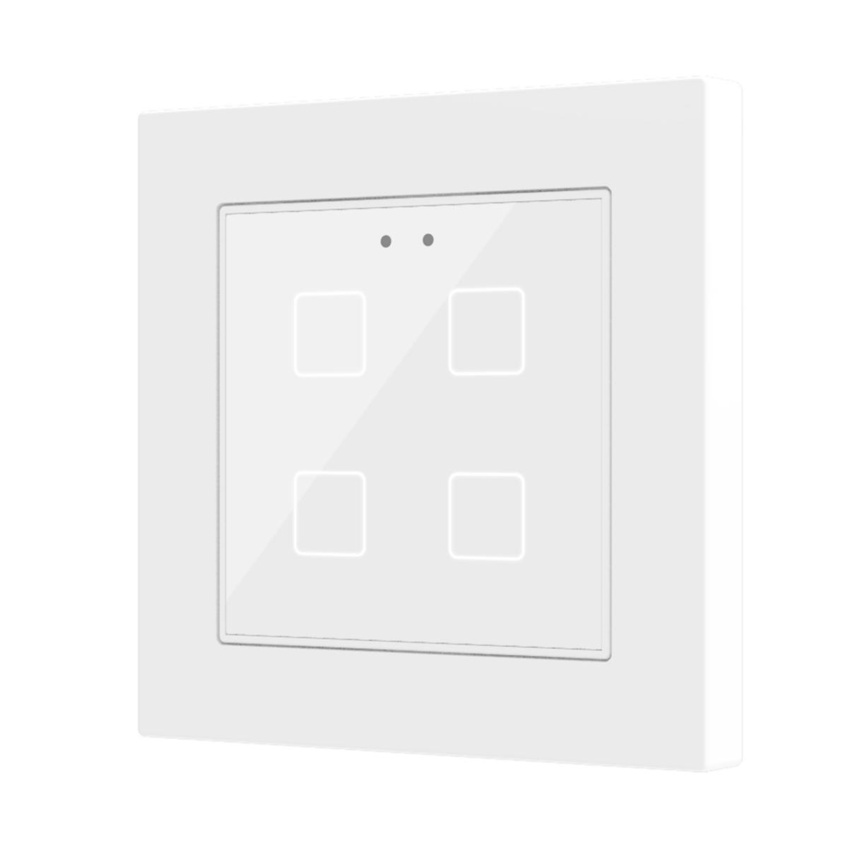 Tryckknapp FLAT55 Vit - TRYCKKNAPP FLAT55 X4 VIT