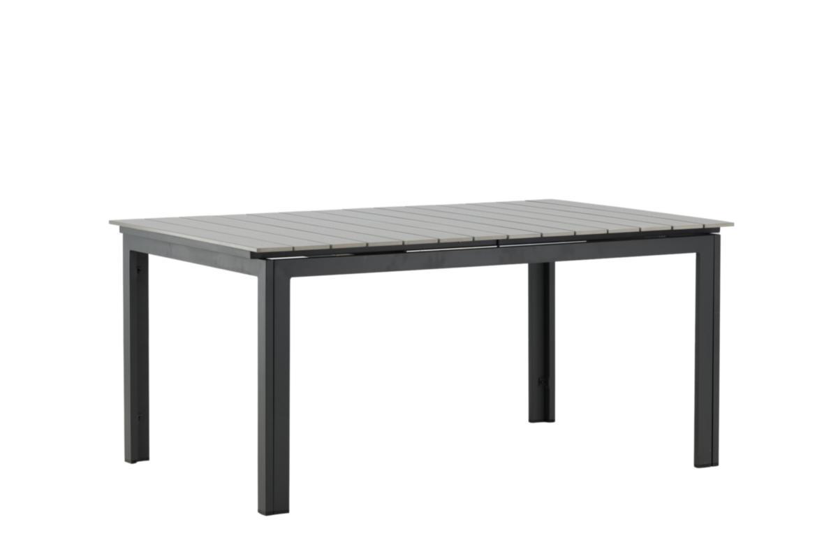 Matbord, förlängningsbart, Levels - MATBORD LEVELS ALUMINIUM/ AINTWOOD SVART/GRÅ 160X100 CM