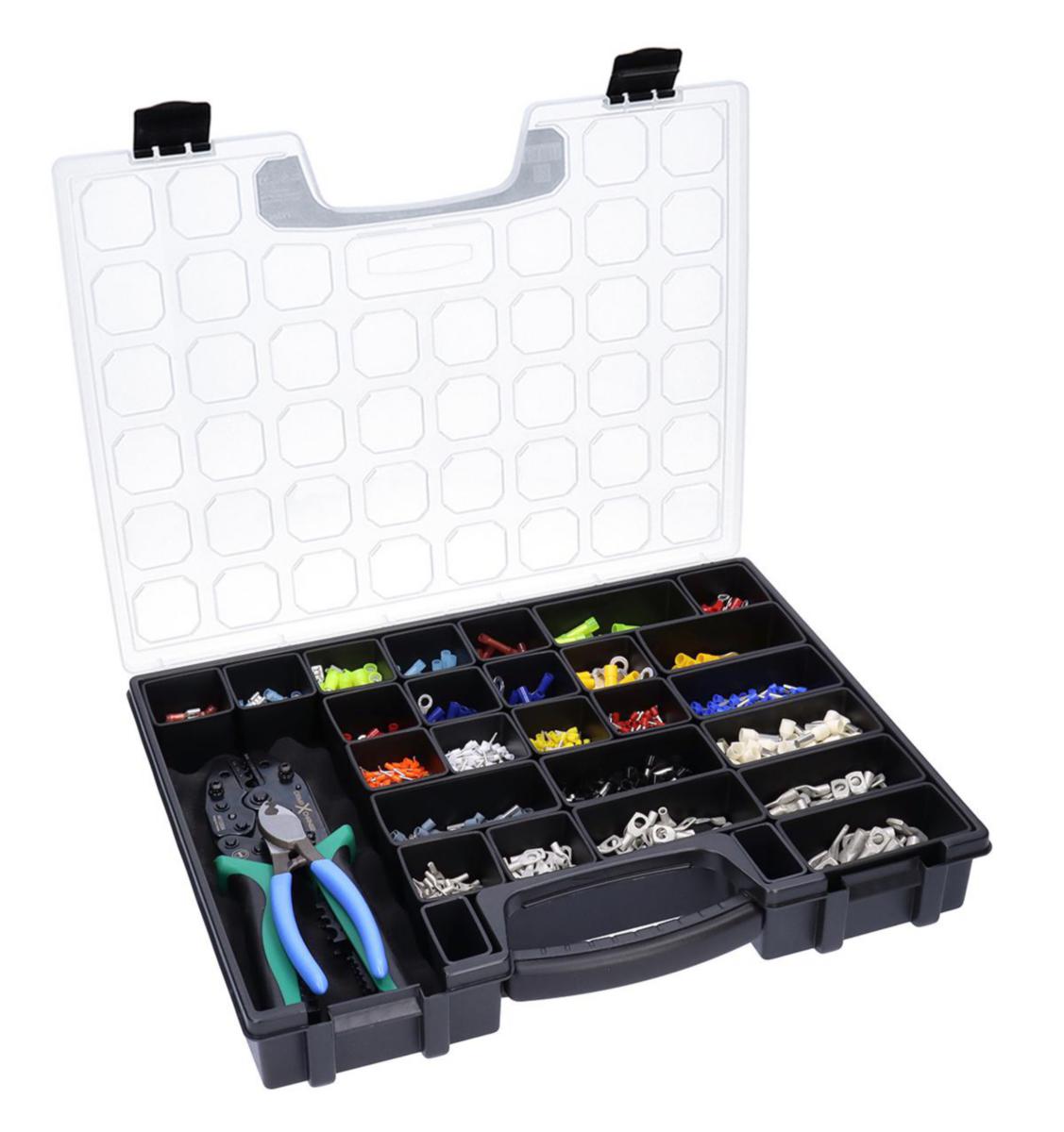 Assortment box 1225 pieces, NCX IEUF & CC 22 - ASS LUG END-SLEEVE INSUL TERM