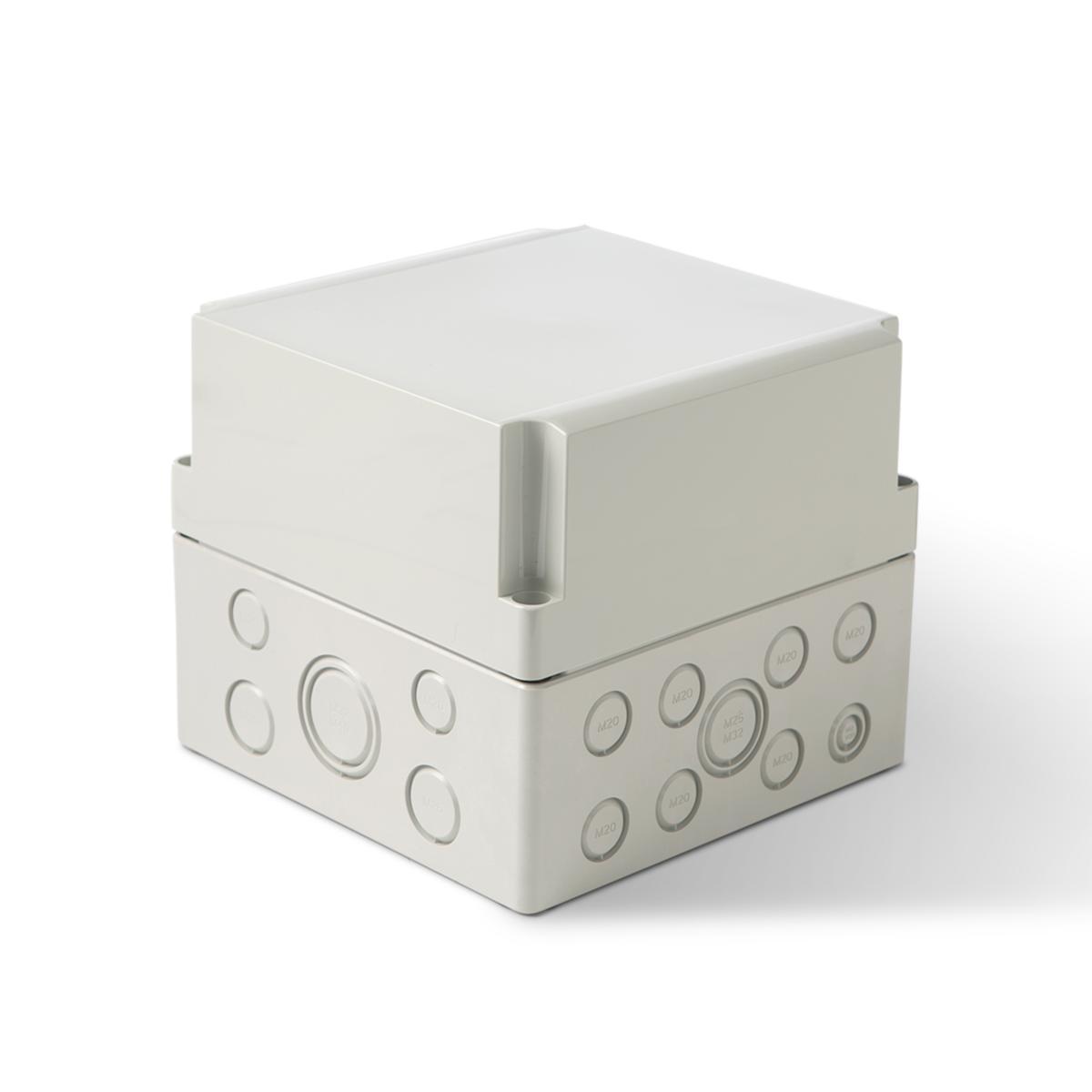 Kapsling Cubo S, med grått lock, metriska knockouts - APPLÅDA GL PC METR 175X175X150 SPCM181815HG