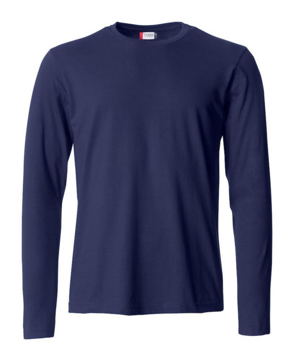 T-shirt Clique 029033 Basic-T L-Ärm - T-SHIRT CLIQUE 029033 BASIC-T LÅNG ÄRM MÖRK MARIN STL XXL