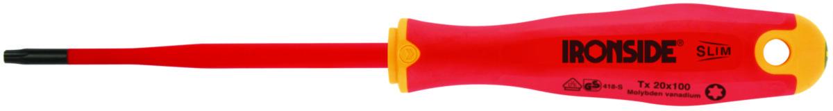Screwdriver Ironside TX Slim 1000V - SCREWDRIVER IRONSIDE SLIM TX10X100MM 3KOMP 1000V 100637