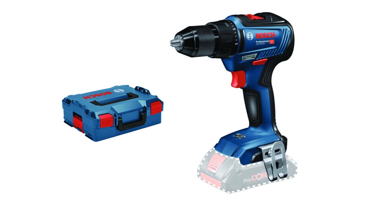 Drill Driver Bosch GSR 18V-55 SOLO L-BOXX - DRILLDRIVER BOSCH GSR 18V-55 SOLO L-BOXX 28-55 NM 1.0 KG