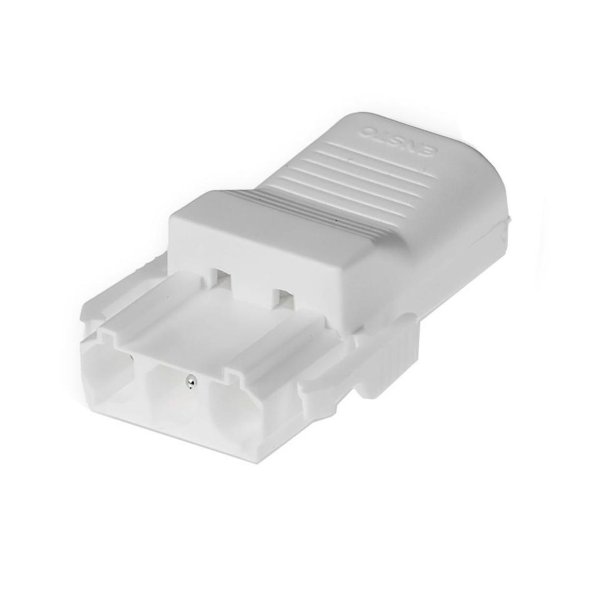 3-pole pin plug with tension relief, Ensto - CONNECTORS 3P WHITE MALE 10ST NAC31S.WX2