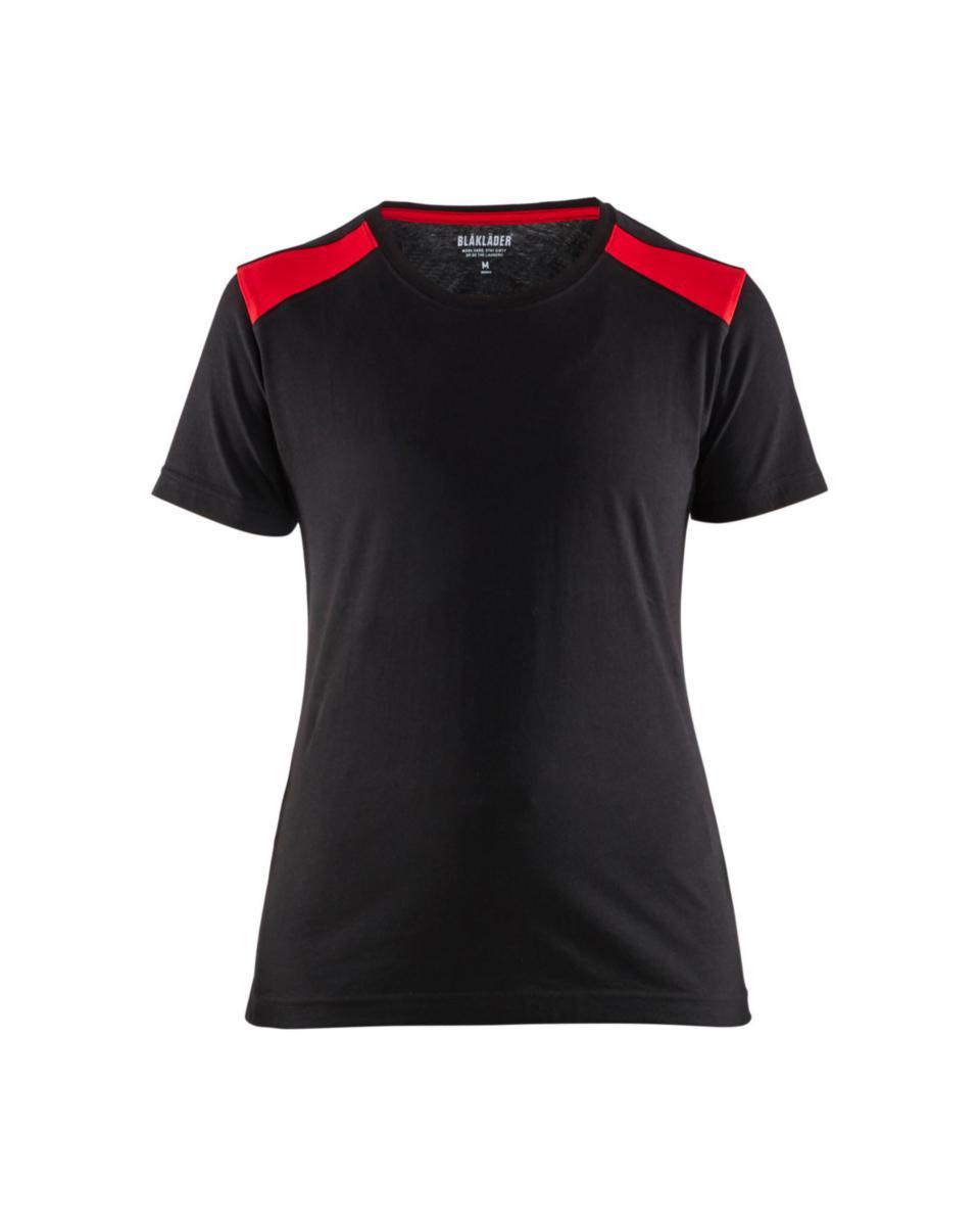 T-shirt Blåkläder 3479-1042 Dam - T-SHIRT BLK 3479-1042 DAM SVART/RÖD STL XXL