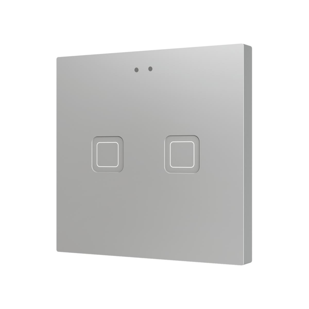 Tryckknapp TECLA Silver - TRYCKKNAPP TECLA X2 SILVER