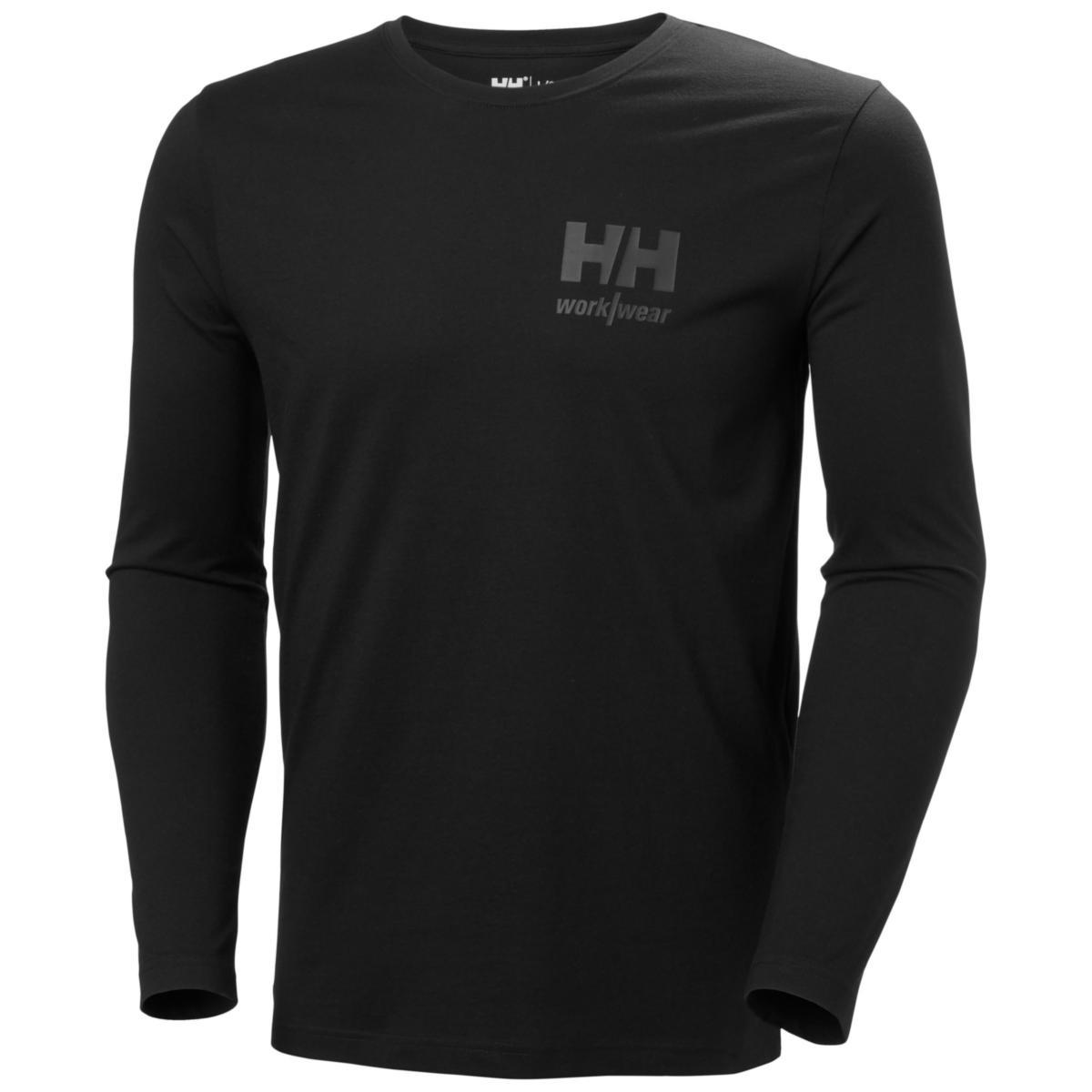 Tröja Helly Hansen 79282 Classic Logo - T-SHIRT HH 79282-992 LOGO SVART LÅNGÄRM STL XL
