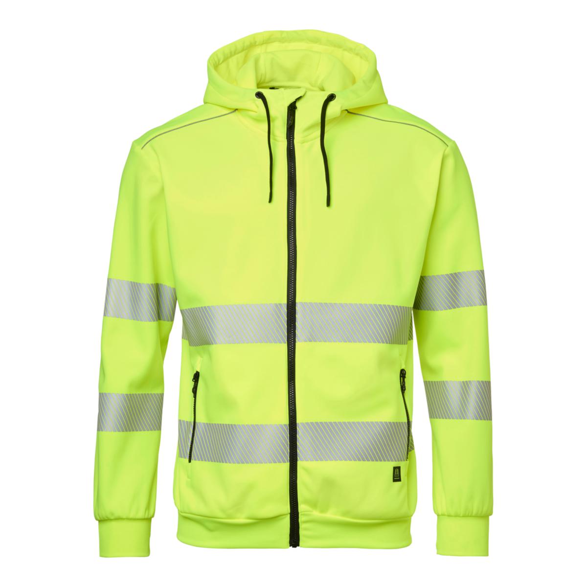 Huvtröja Top Swede 284 - HUVTRÖJA TOPSWEDE 284 HELZIP VARSEL GUL KL.3 STL XXL
