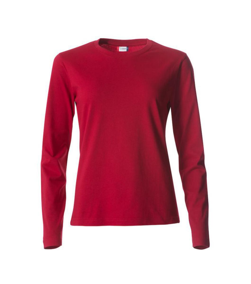 T-shirt Clique 029034 Basic-T L-Ärm Dam - T-SHIRT CLIQUE 029034 BASIC-T DAM LÅNG ÄRM RÖD STL XS