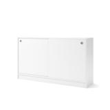 Förvaringsskåp med skjutdörrar och lås