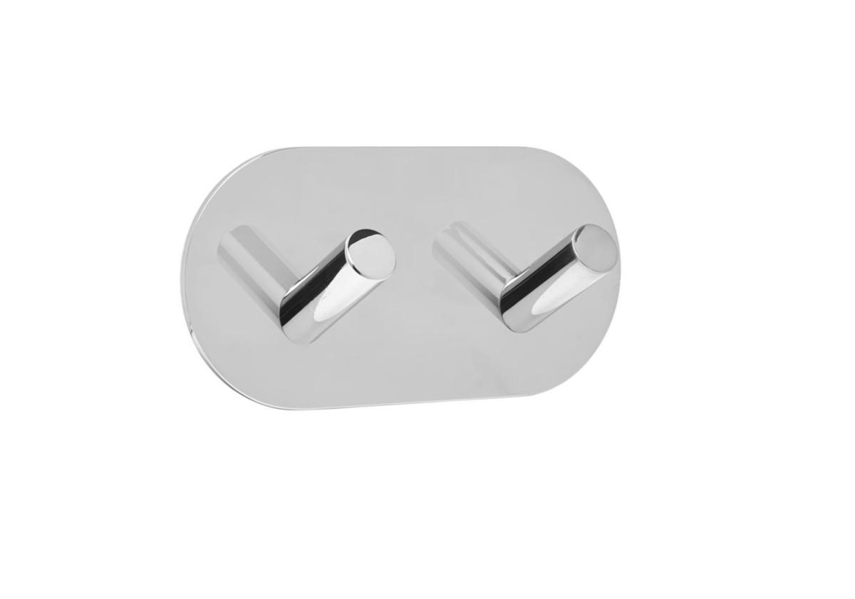 Towel hanger Two-hook, Svedbergs - SVEDBERGS TOWEL HOOK O02 CHROME, SELF FAST.