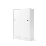 Förvaringsskåp med skjutdörrar och lås