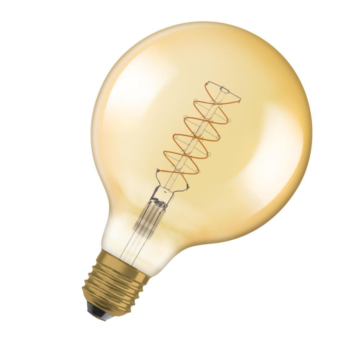 LED-lampa Vintage 1906, Glob, Guld, dimbar - LED GLOB125 37DIM GULD 822 E27 4058075761650