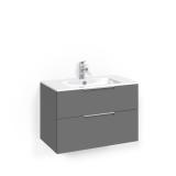 Tvättställsskåpspaket Crown Kommod 80x45 Antracit, Macro