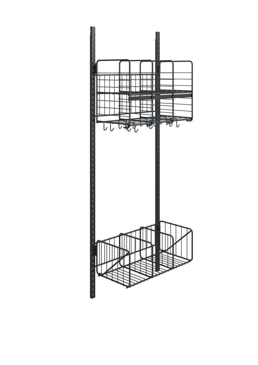 Kapprumsinredning Wille 3-fack vägg - KLÄDFACK WILLE 3-FACK 90 CM VÄGGHÄNGT SVART