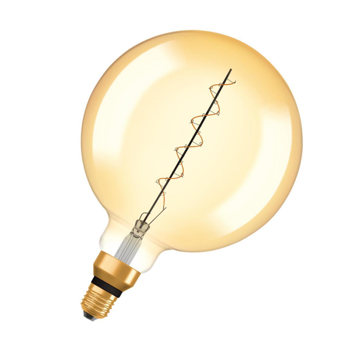 LED-lampa Vintage 1906, Glob, Guld, dimbar - LED GLOB200 33DIM GULD 822 E27 4058075761698