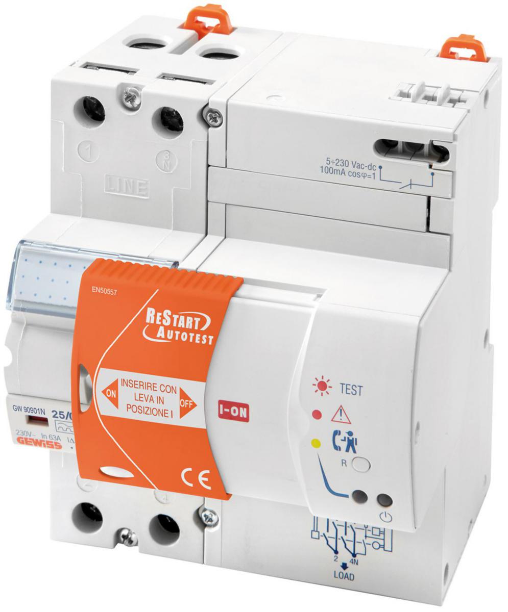 Jordfelsbrytare Restart/Autotest - RESTART/AUTOTEST 2P 25A 30MA GW90901