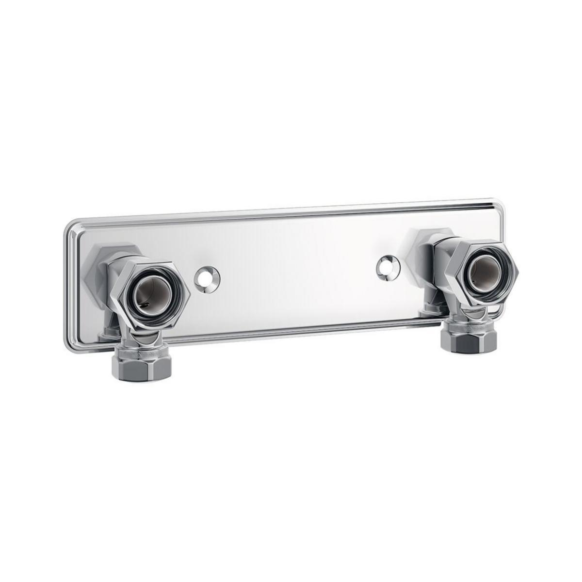 Blandarfästen för synlig rördragning 160 c/c med kopplingar, Trio - TRIO BLANDARFÄSTE 160C/C R.F UTANPÅLIGGANDE RÖR.12/15 KOPPL