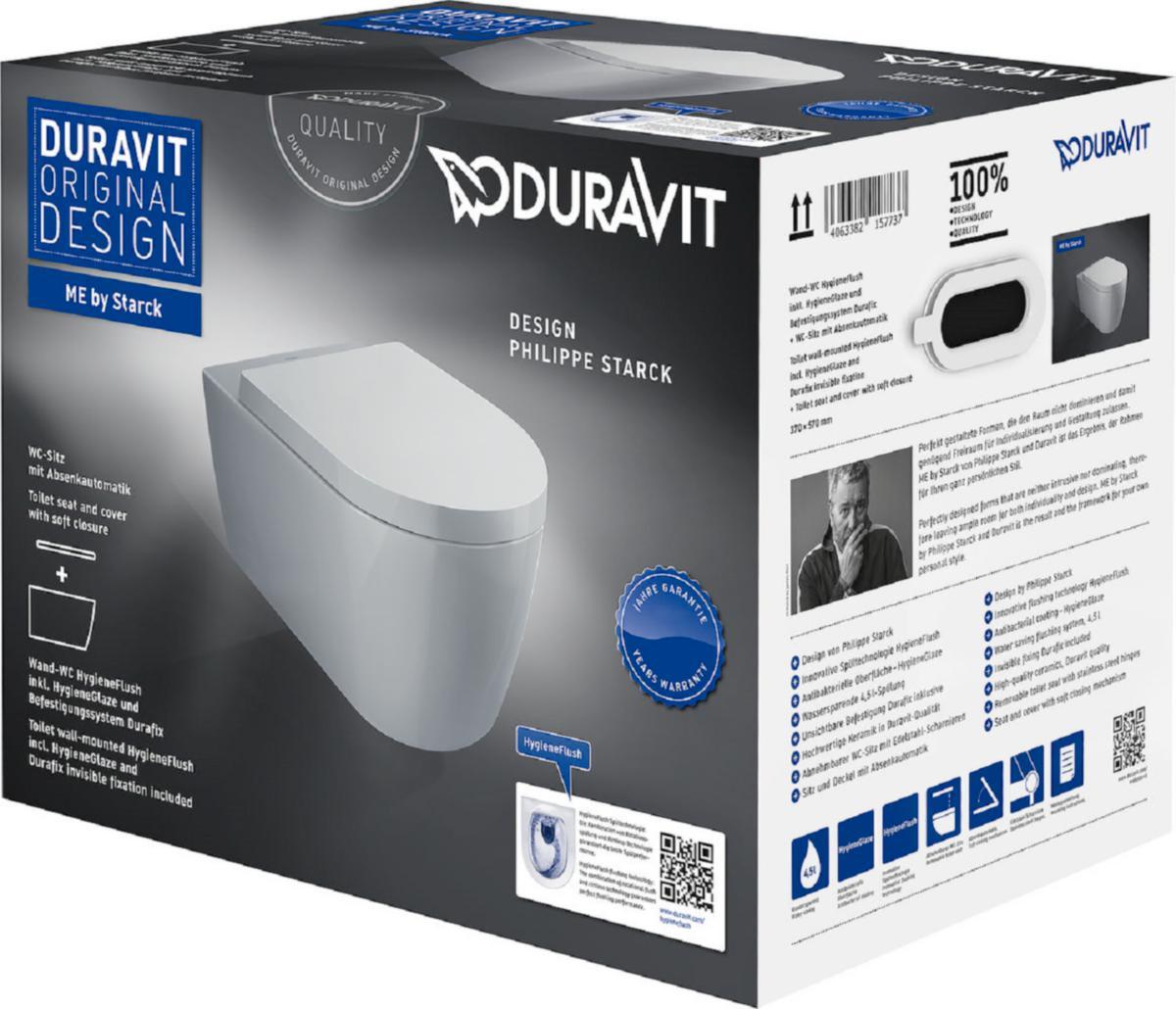 WC-skål Me BY Starck, Duravit - DURAVIT WC-SKÅLS PAKET ME BY STARCK, M SITS