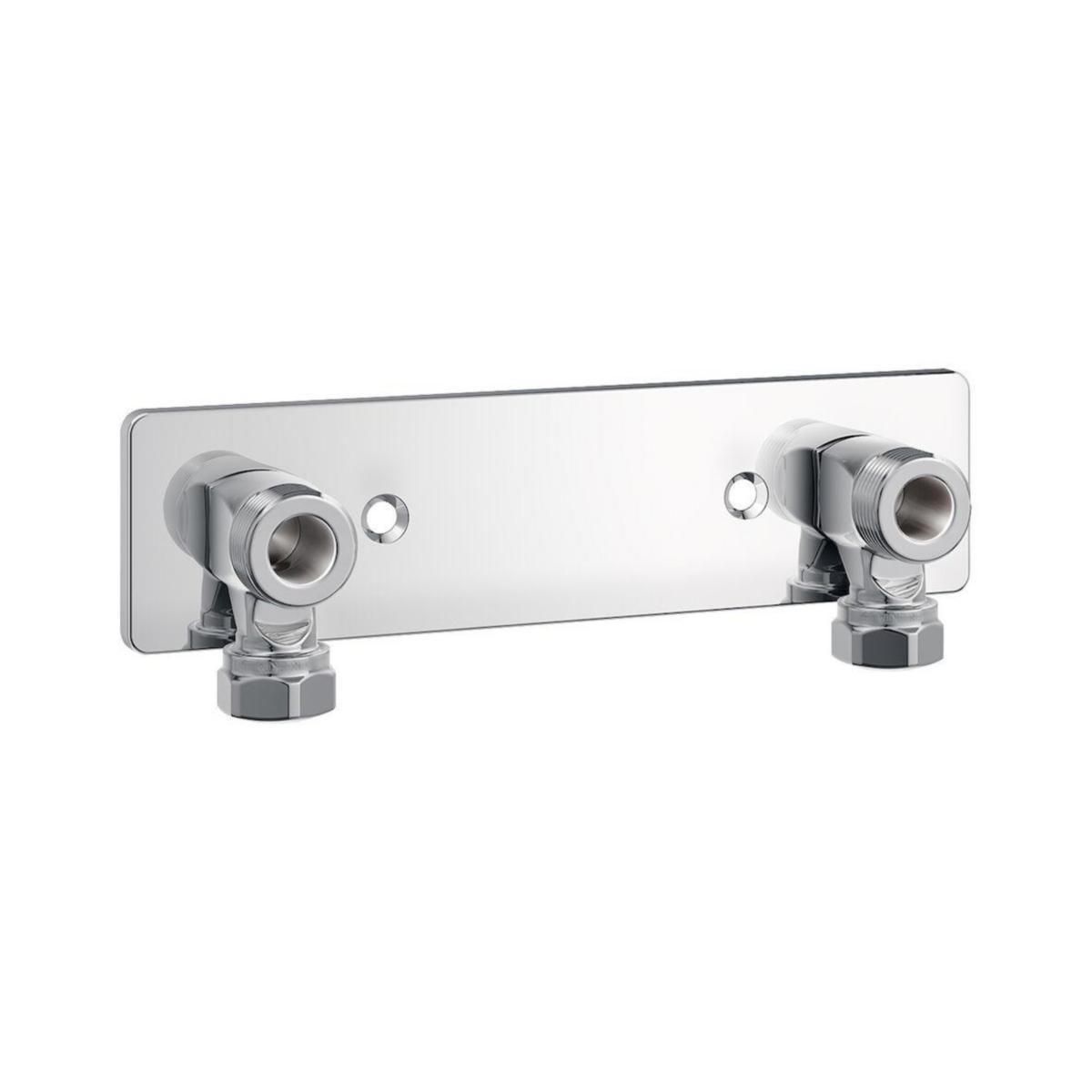 Blandarfäste rektangulärt Design Line Blyfri, synlig rördragning, Trio - TRIO BLANDARFÄSTE 150C/C D.L BLYFRI, UTANPÅLIGG.RÖR, 12/15