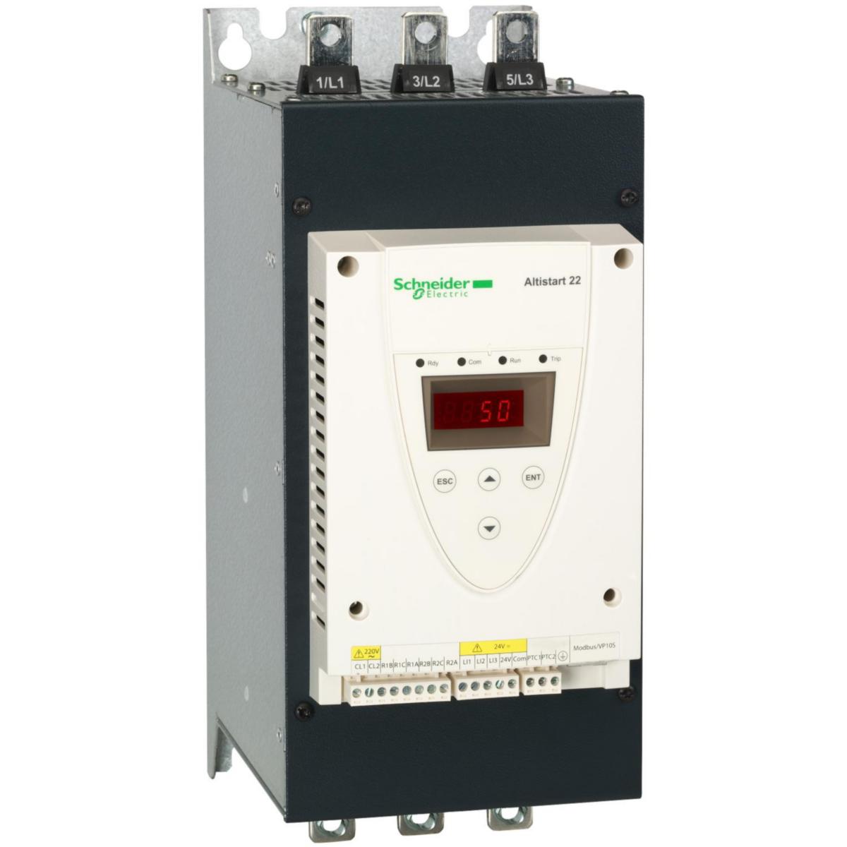 Mjukstarter ATS22 17-590A med mjukstopp 400V - MJUKSTART 400V 55KW ATS22C11Q