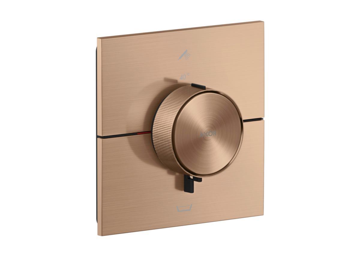 Inbyggnadsblandare AXOR ShowerSelect ID Square, Hansgrohe - HANSGROHE INBYGGNADSBL. AXOR SHOW.SEL ID SQUARE BO.RÖDGULD