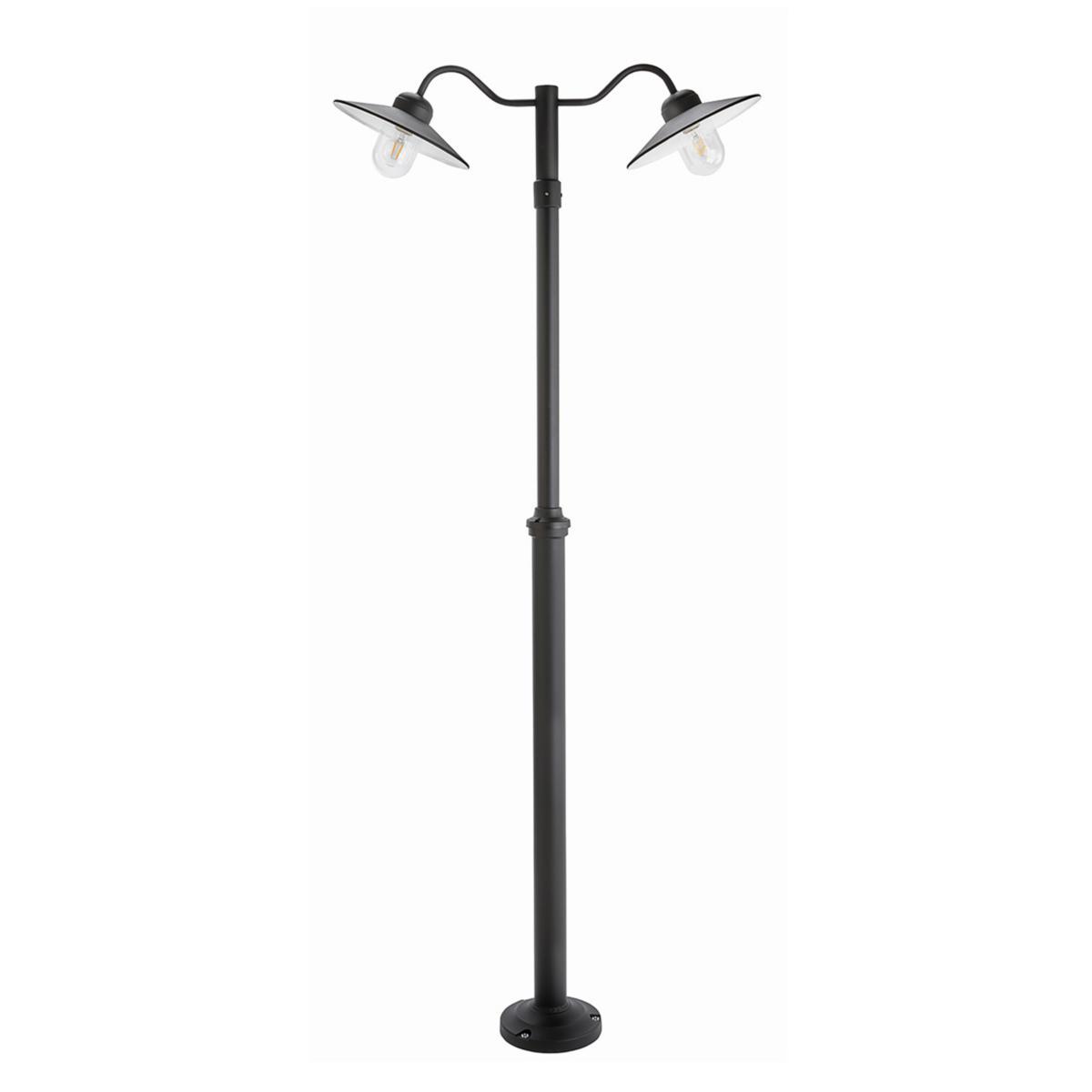 Stolparmatur Karlstad med stolpe - STOLPARM 2X57W E27 M STOLPE SV KARLSTAD