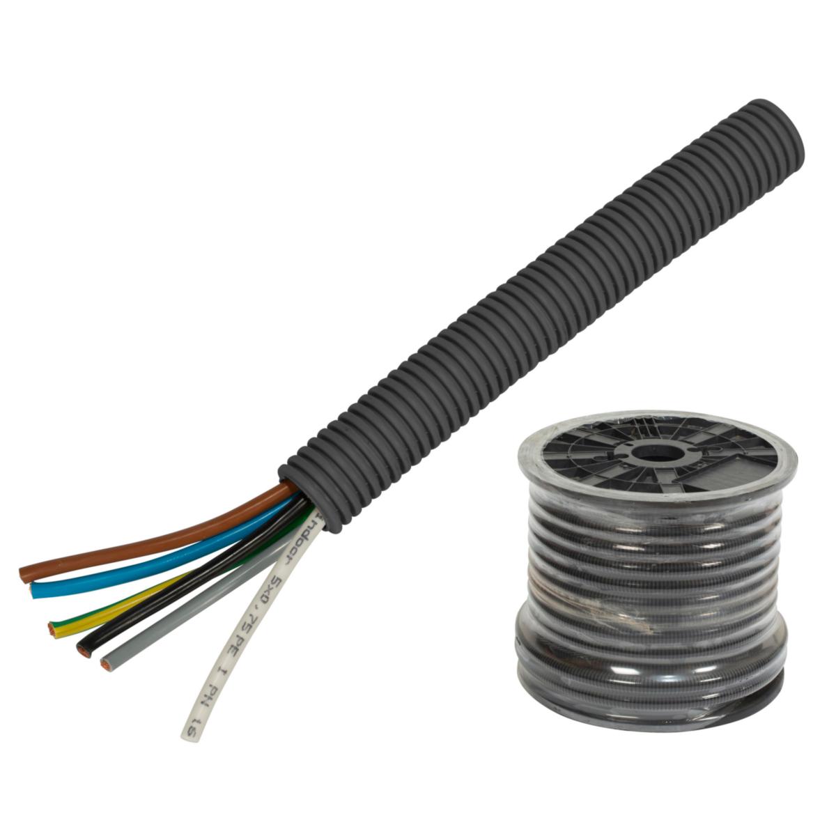 Flex hose pre-wired RQ 5G6 + microduct, Pipelife - 25-50 PF RQ5G6+MD HF GE