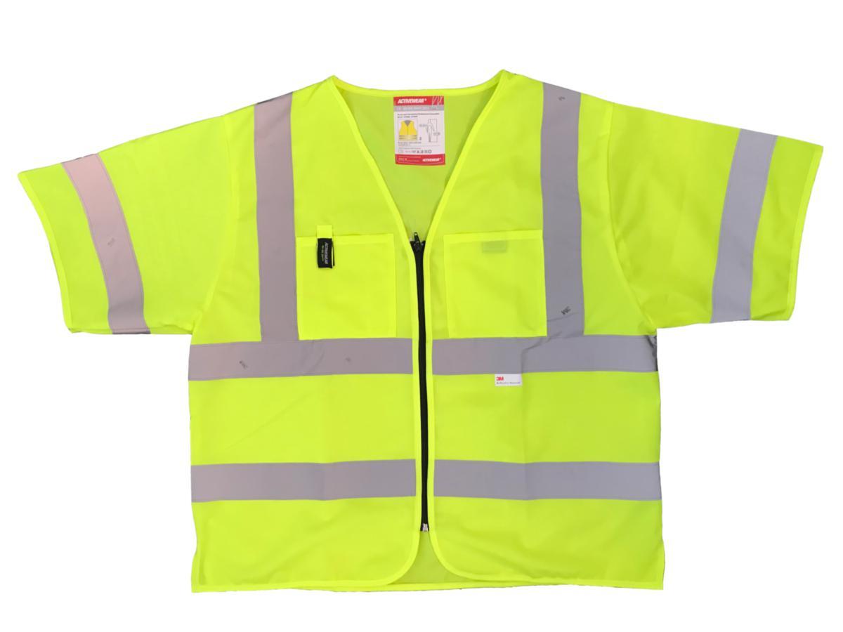 Hi-vis Vests Activewear Class 3 One Size - HI-VIS VESTS ACTIVEWEAR YEL M ÄRM CLASS 3 ONE SIZE