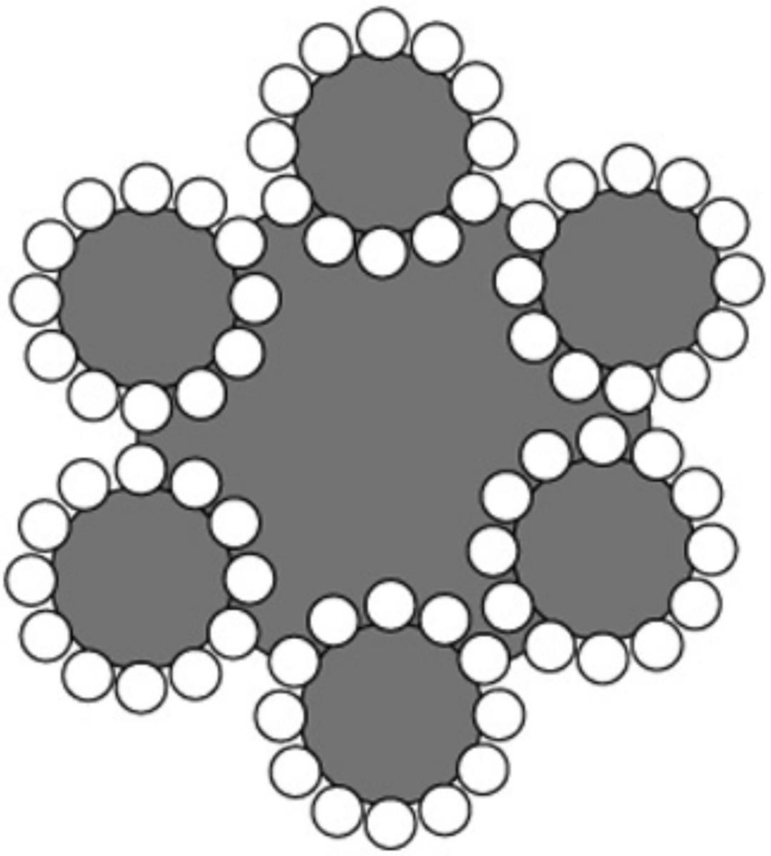 Steel wire 72-th zpl - STEEL WIRE ROPE 3MM 6X12+7 FC GALVANIZED 100M/COIL