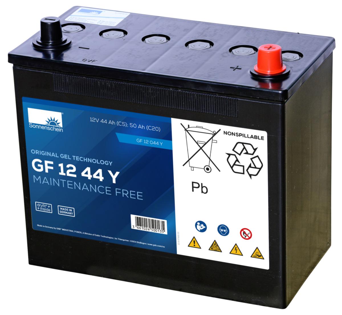 Förbrukningsbatteri Sonnenschein GF-Y - FÖRBRUKN.BATTERI GEL 12V 44AH SONNENSCHEIN GF12044Y