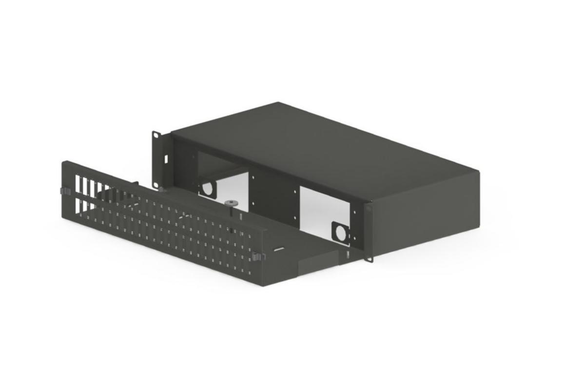 Fiberpanel ODF Standard - ODF 19 2HE 48XSCD SVART UTDR.
