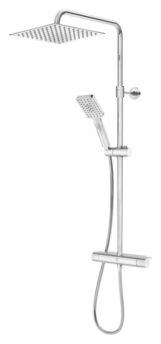 Takduschpaket Estetic - termostat, Gustavsberg - GBG ESTETIC TAKDUSCH PAKET SQUARE, 160C/C, KROM