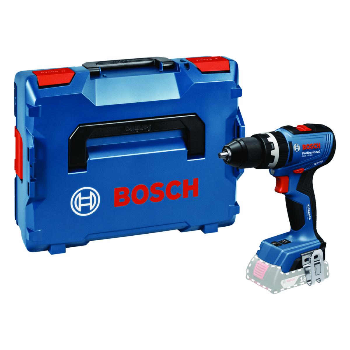 Slagskruvdragare Bosch GSB 18V-65 SOLO - SLAGSKRUVDRAG BOSCH GSB 18V-65 SOLO L-BOXX 0-2100 V/M 1,12 KG