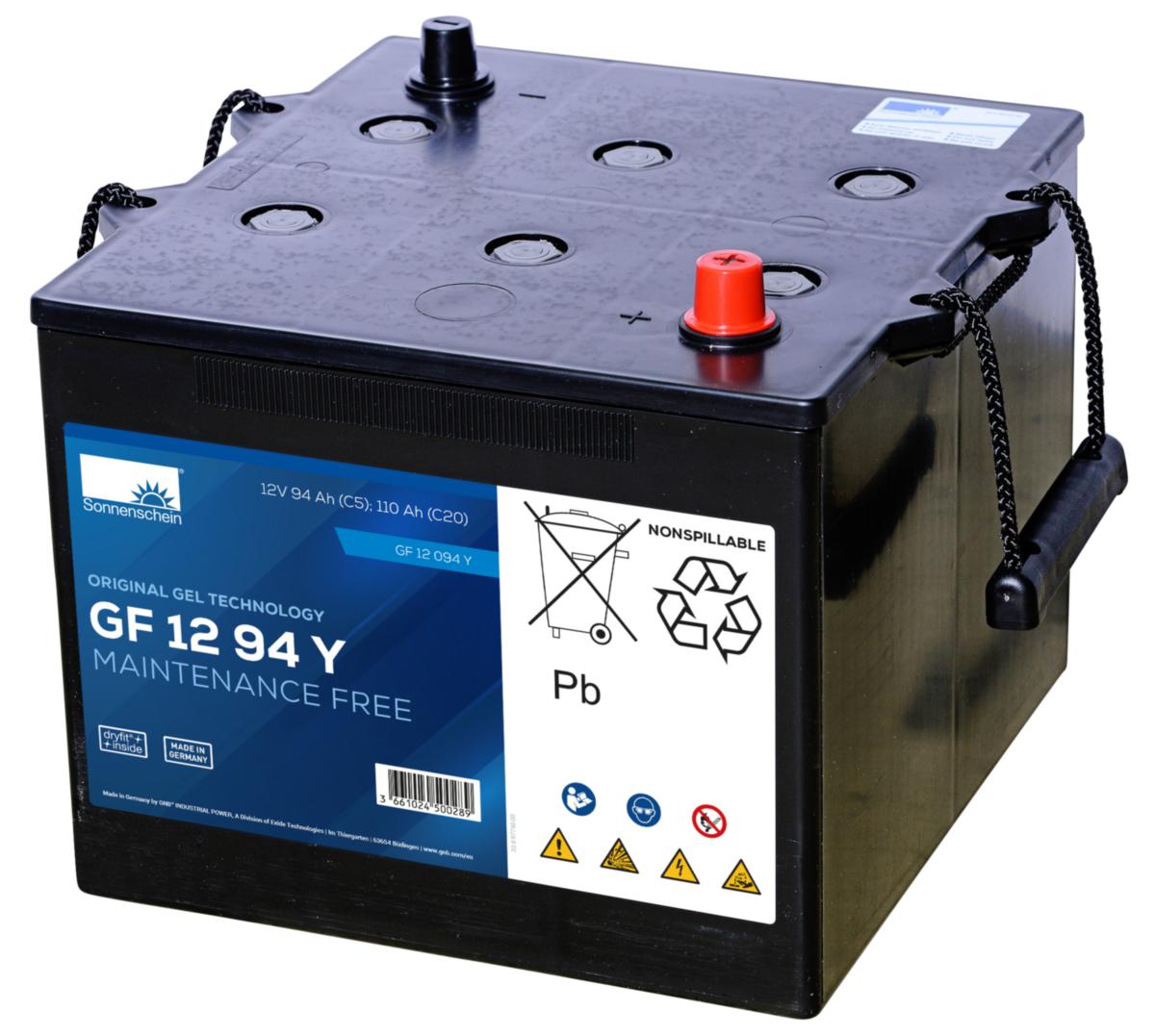 Förbrukningsbatteri Sonnenschein GF-Y - FÖRBRUKN.BATTERI GEL 12V 94AH SONNENSCHEIN GF12094Y