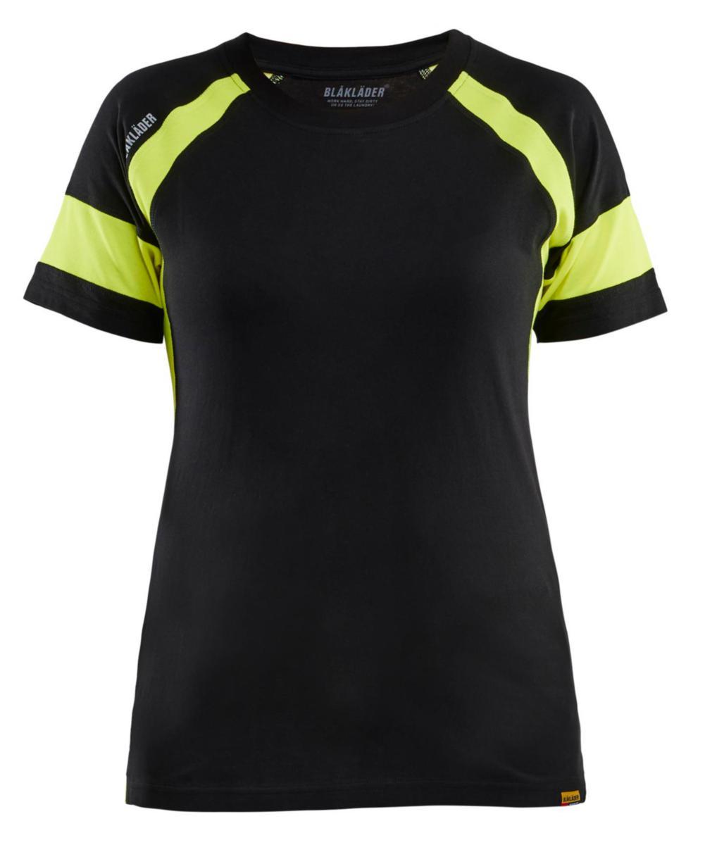 T-shirt Blåkläder 3524-1030 Dam - T-SHIRT BLK 3524-1030 DAM HÖG SYNBARHET SVART/GUL STL L