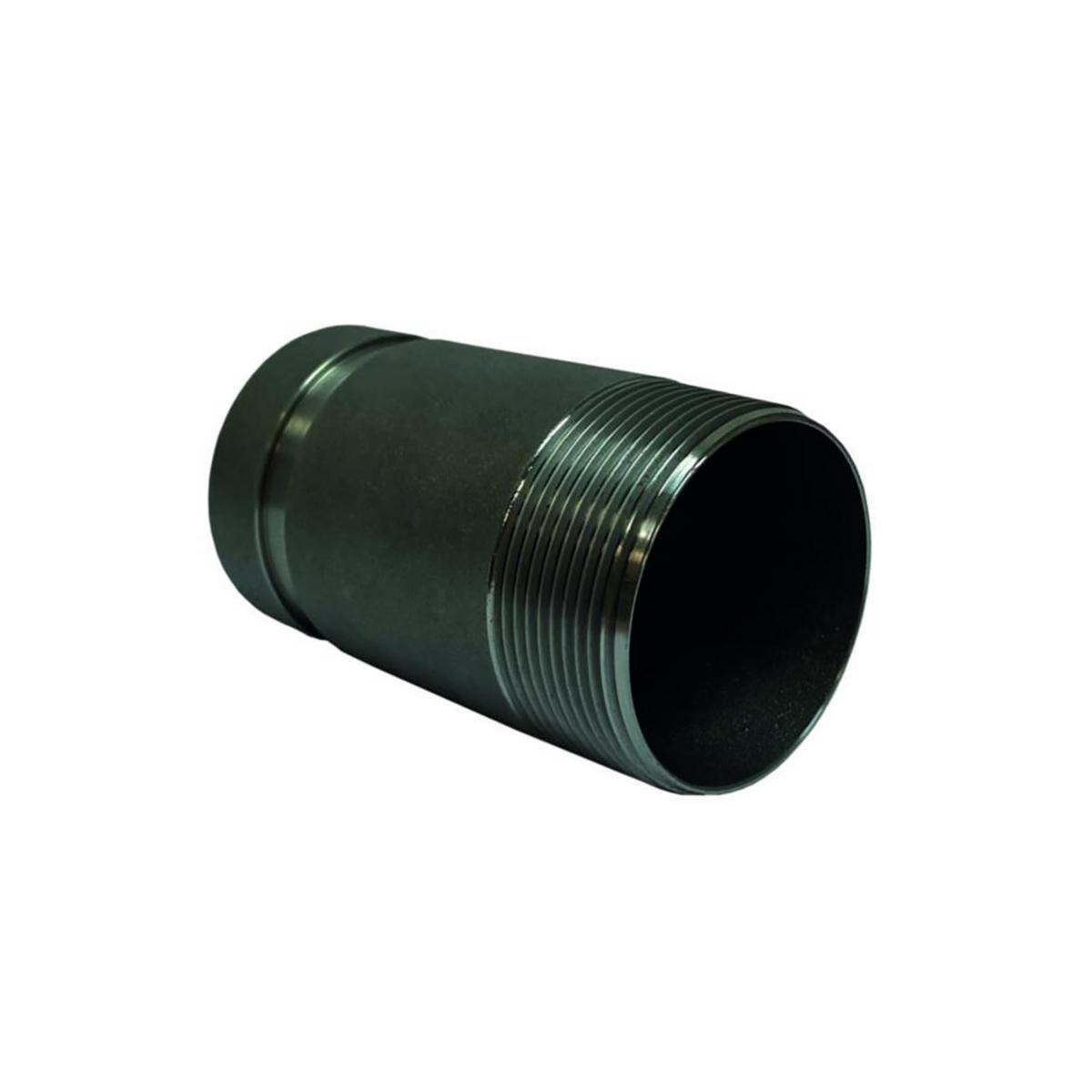 Nipple Threaded x External Thread Black - Grooved black male thread adap DN40-48.3 MM- L=100 MM