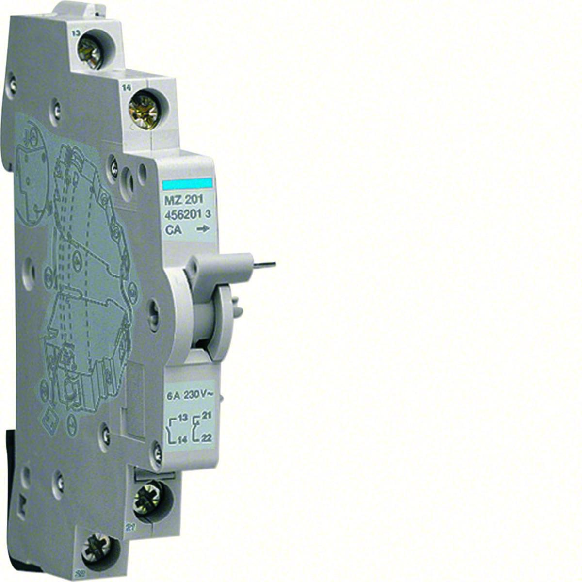 Auxiliary contact for miniature circuit breaker and personal protection systems - AUXILIARY CONTACT 1C+1O 6A 240 MZ201