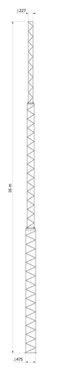 Fackverksmast COMPACT - FACKVERKSMAST COMPACT 16/475 TCL100160475