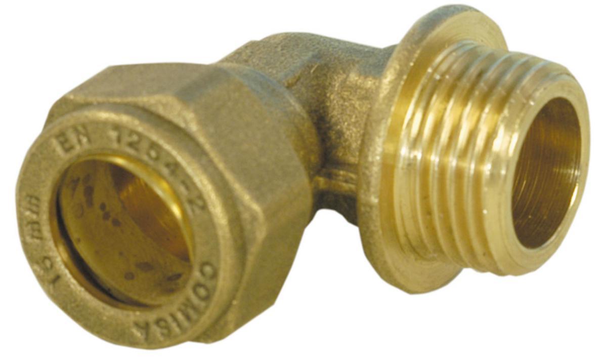 Angle coupling 90°, A 802, a-collection - 12xR15 COMPRESSION FITTING CU x MALE, ELBOW A-COLLECTION